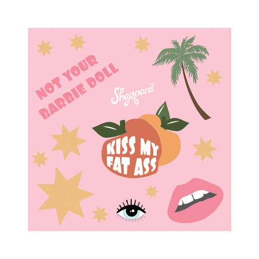 Kiss My Fat Ass Sticker Sheet